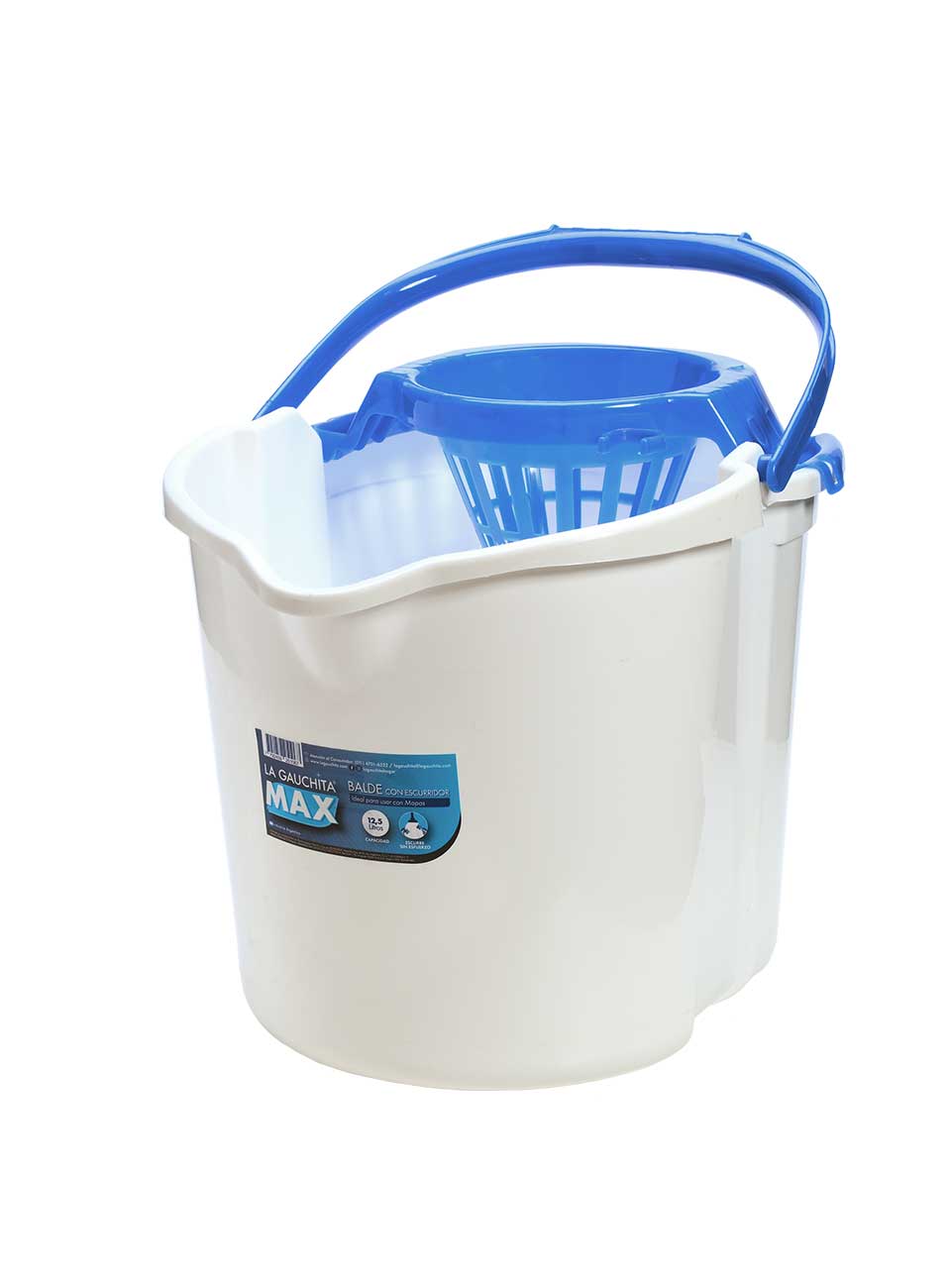 Balde premium con escurridor La Gauchita Max